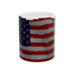 American Flag Ceramic Mug — USA Stars & Stripes Coffee Cup (11oz, 15oz)