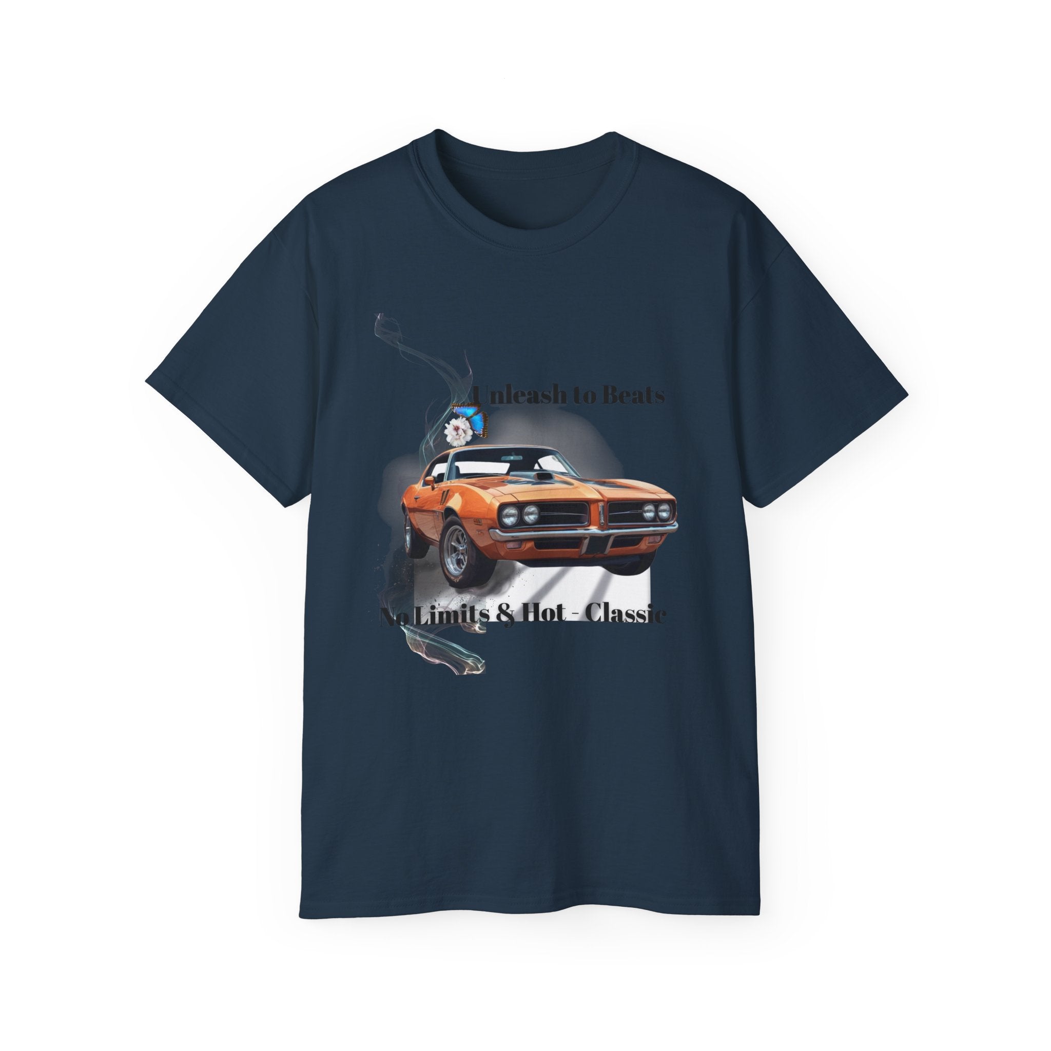 Classic Muscle Car T-Shirt — "No Limits & Hot-Classic" Graphic Tee