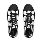 Baseball Pattern High Top Sneakers — Men’s Athletic Canvas Shoes