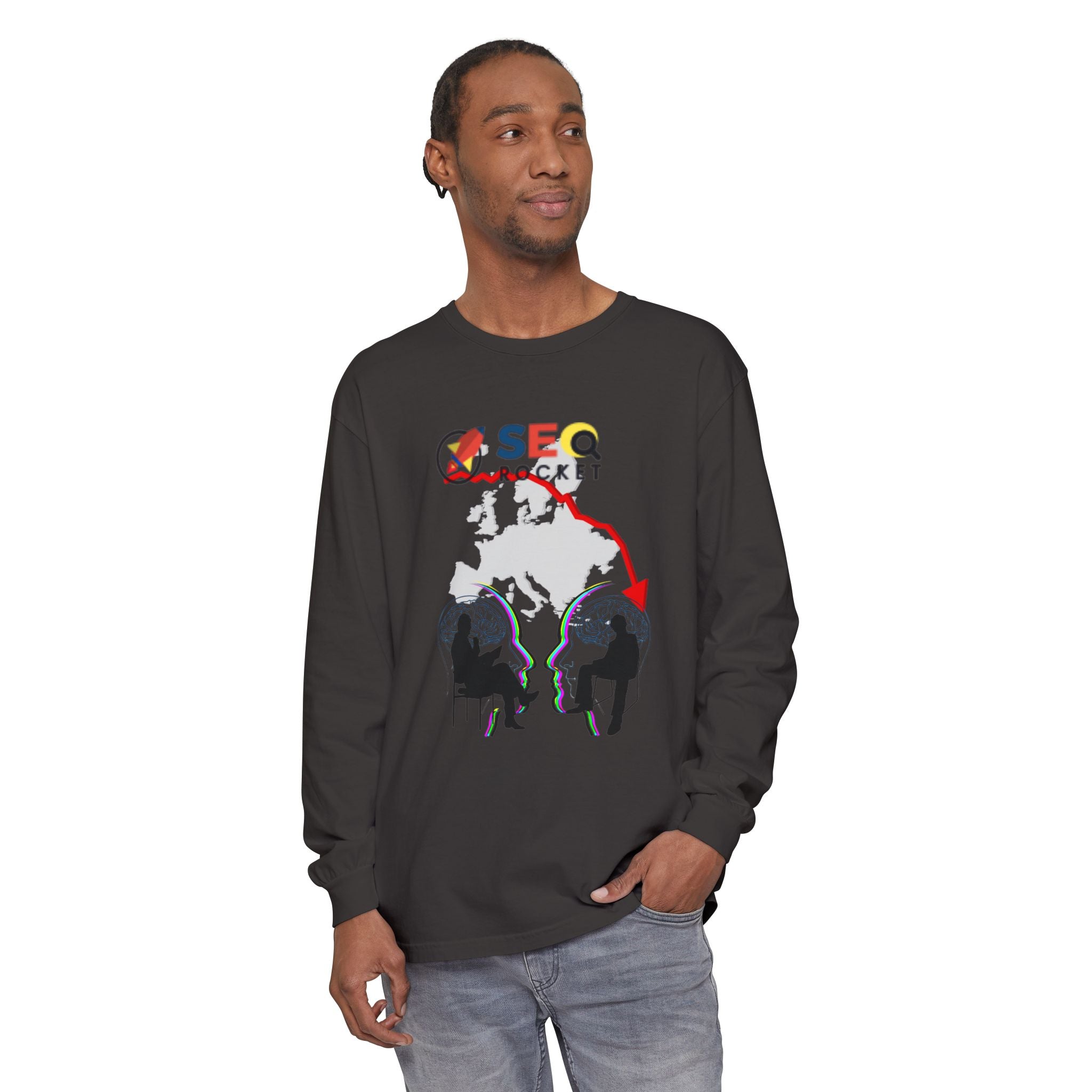 Garment-Dyed Long Sleeve T-Shirt — SEO Optimize Graphic