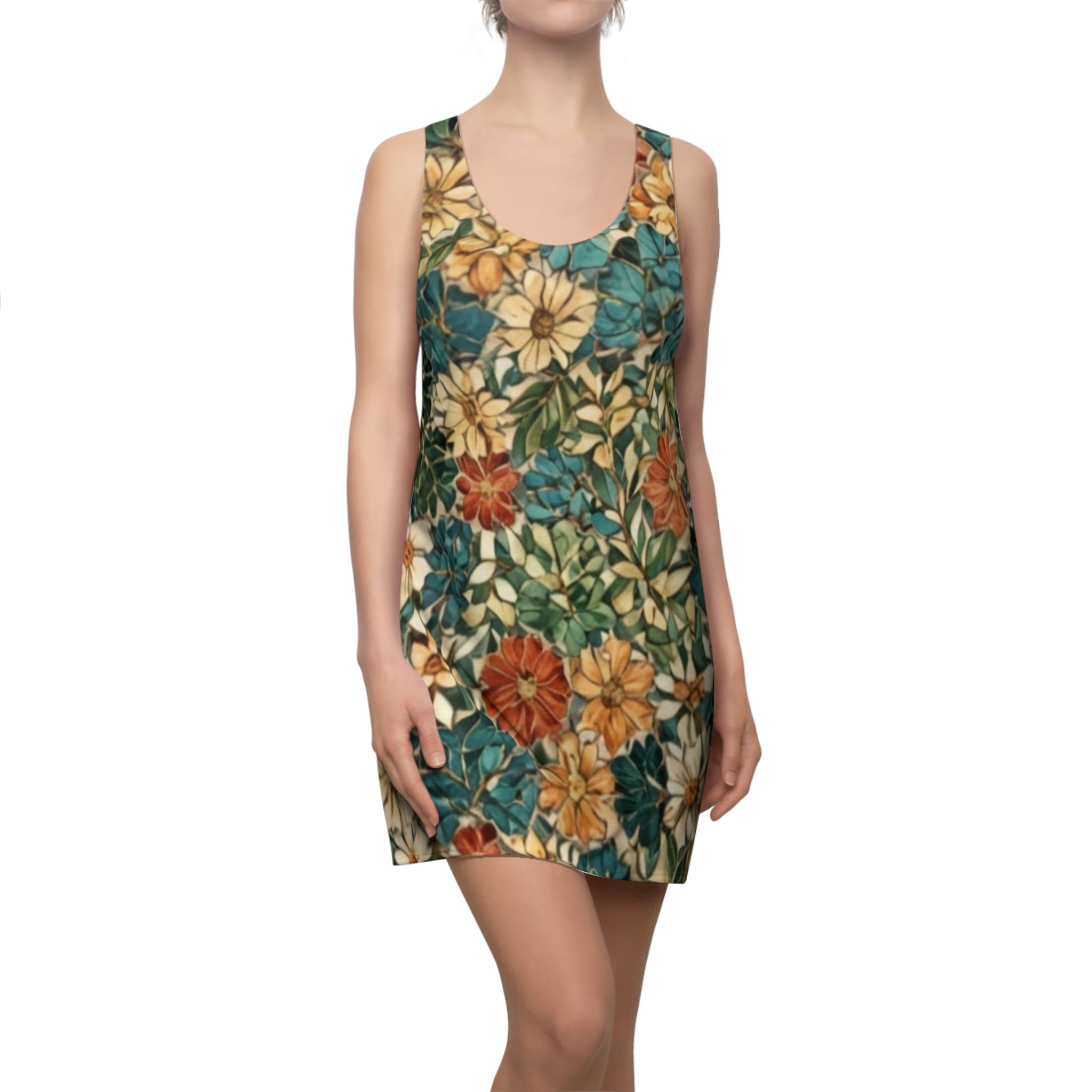 Floral Racerback Dress — Vintage Garden All-Over Print