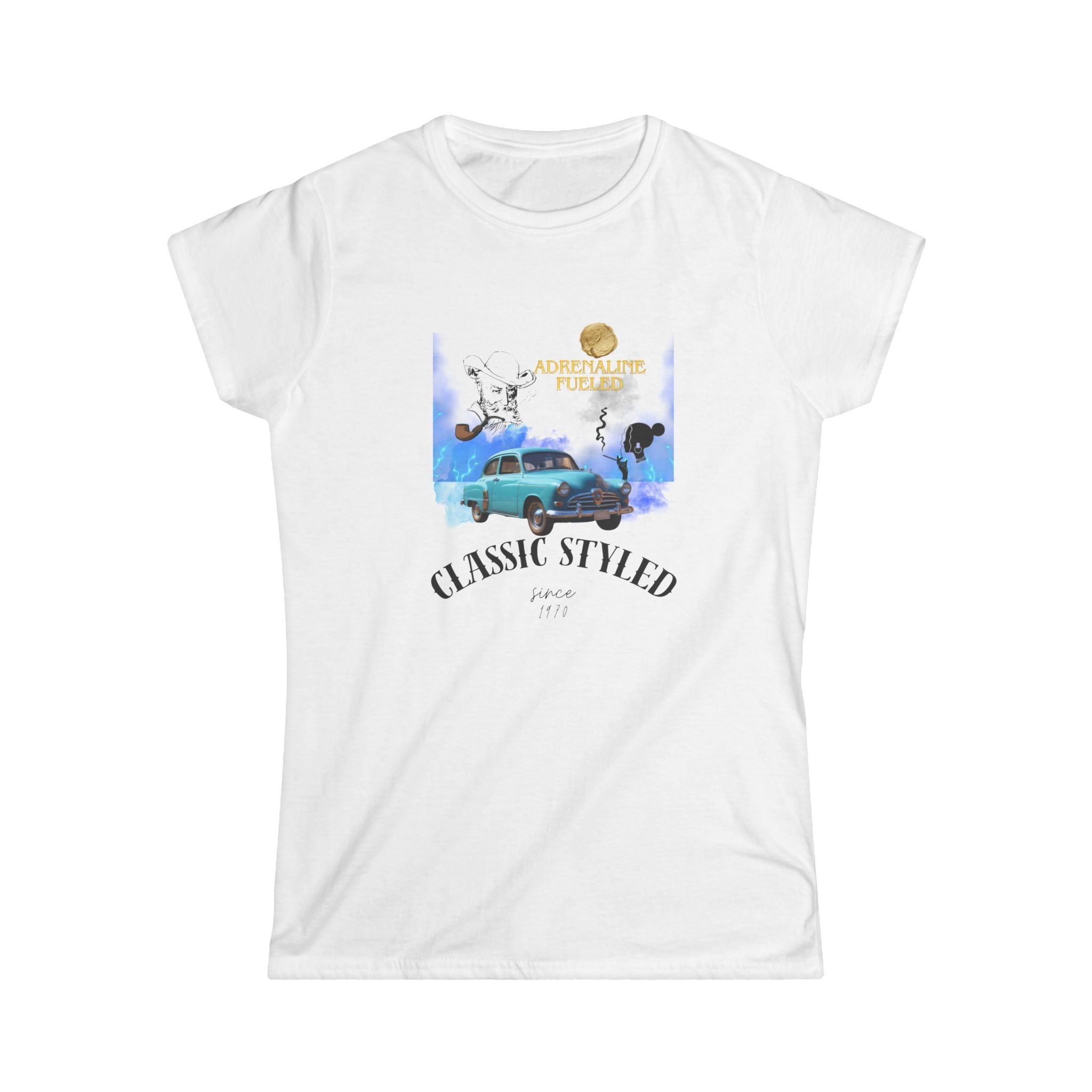 Classic Styled Tee — Vintage Car Graphic Women’s T-Shirt