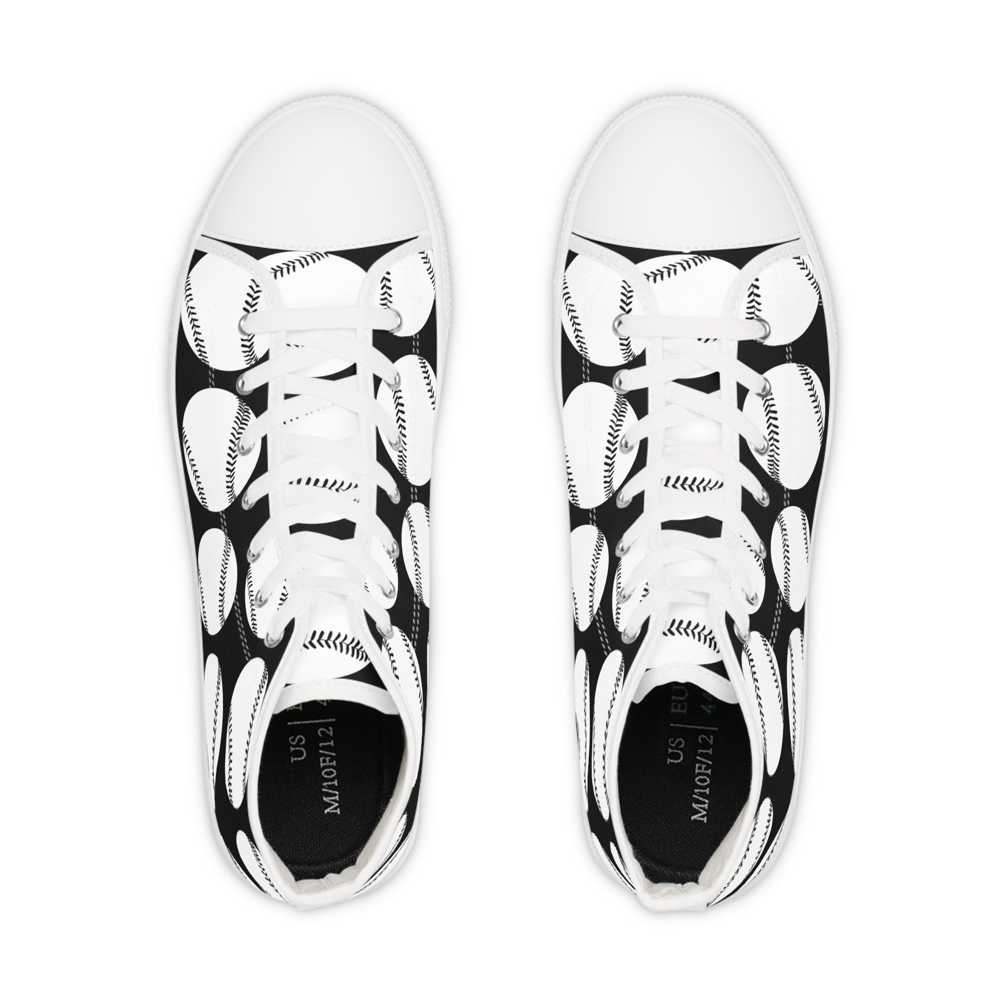 Black and white patterned canvas shoes standing on a pristine white background.