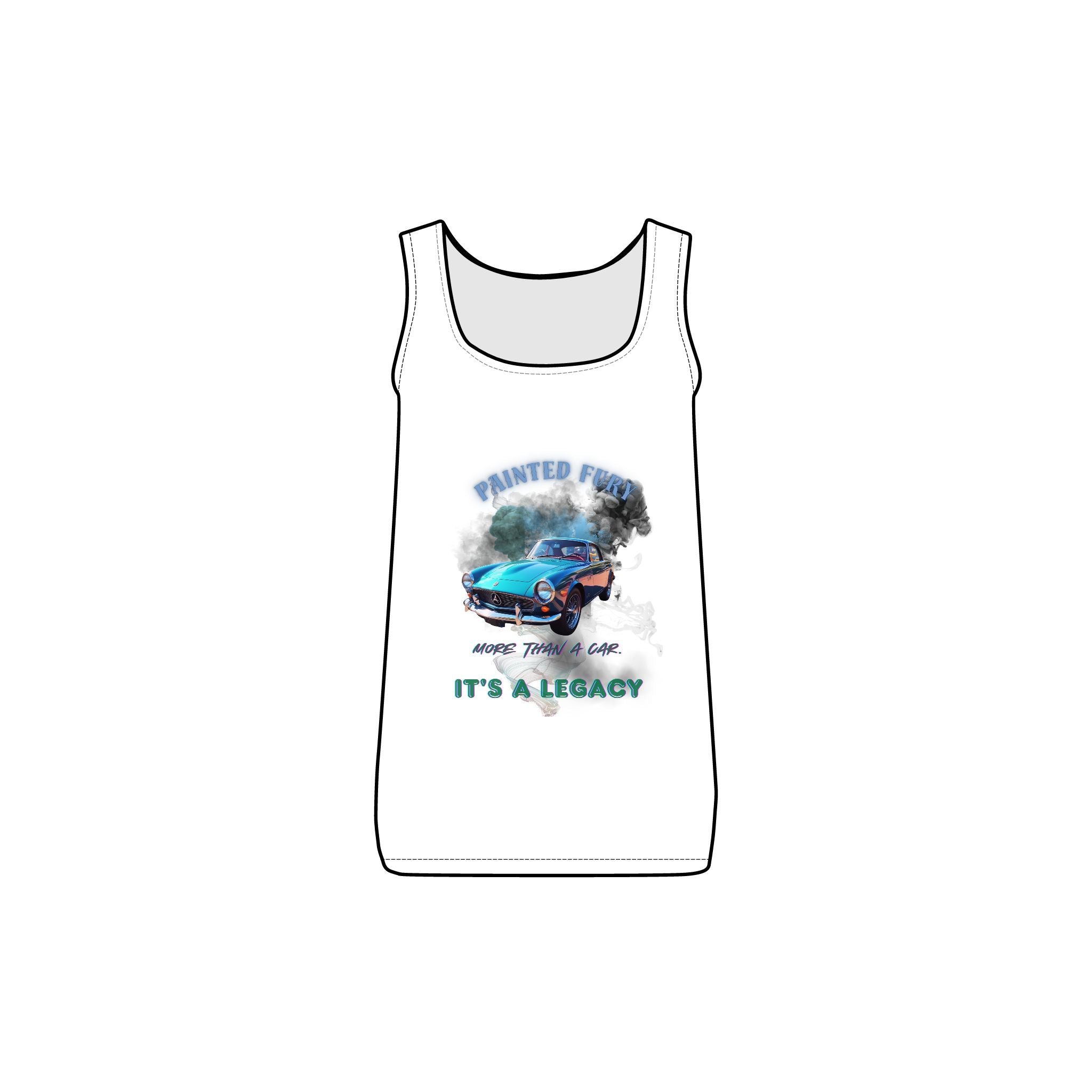 Classic Car Tank Top — "It's A Legacy" Vintage Muscle Car Graphic
