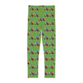 Kids Leggings — Green All-Over Print Cartoon Globe Pattern