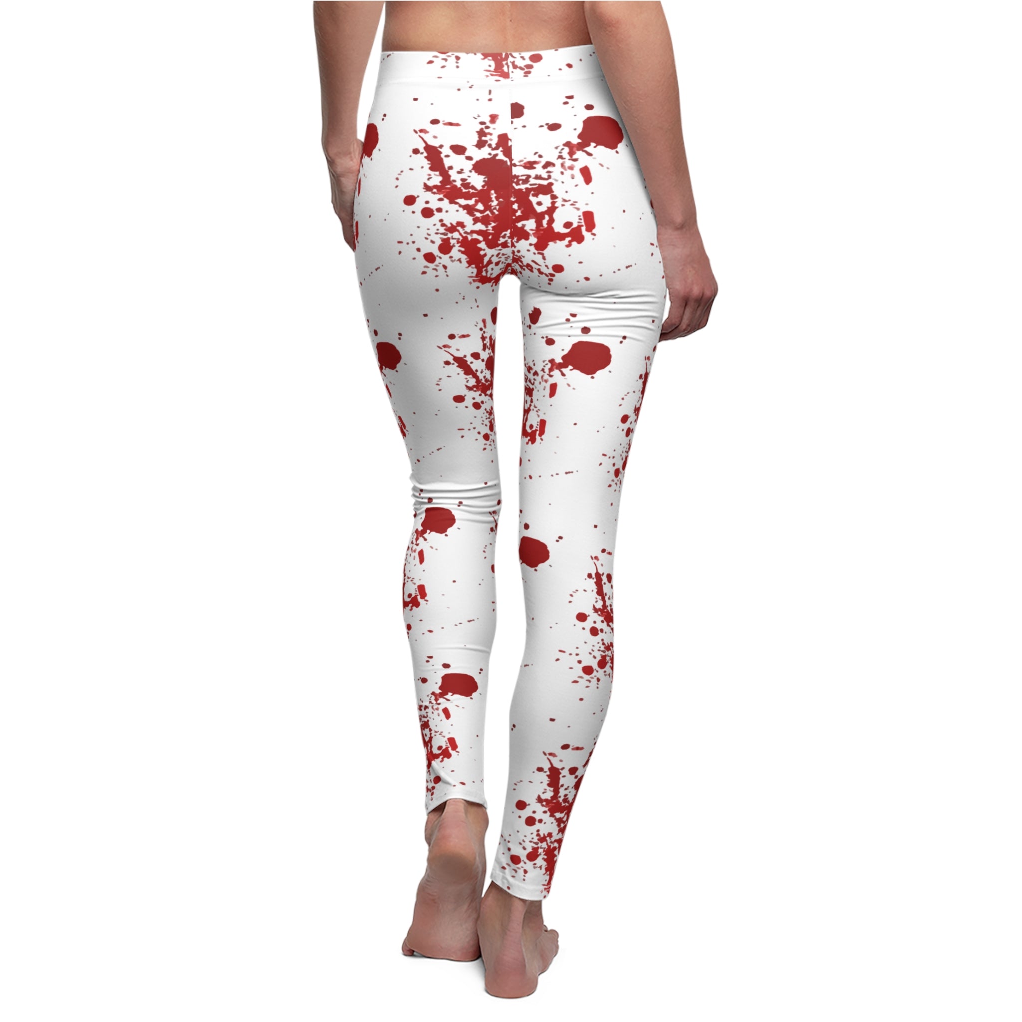 Blood Splatter Leggings — Halloween Red Splatter Women’s Leggings