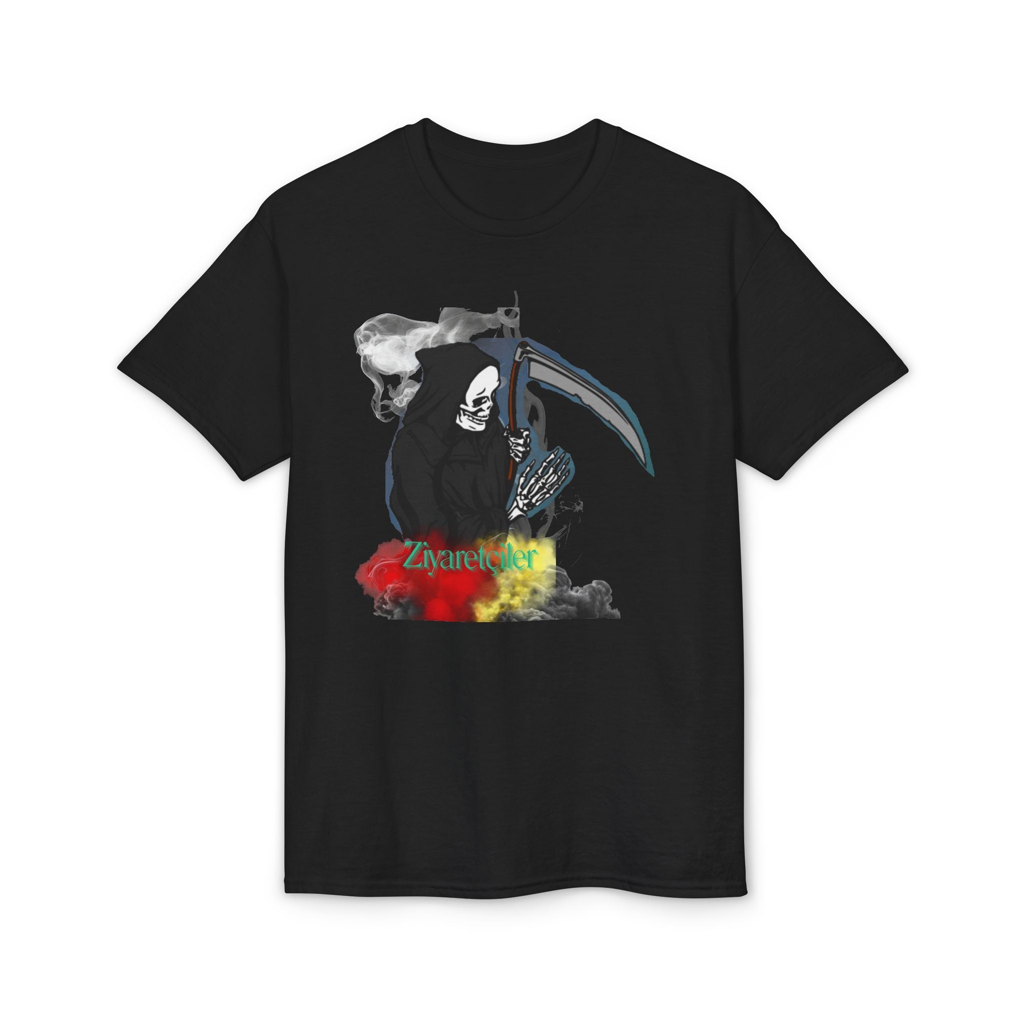 Grim Reaper Scythe Graphic Tee — Color Smoke "Zmartev" Design