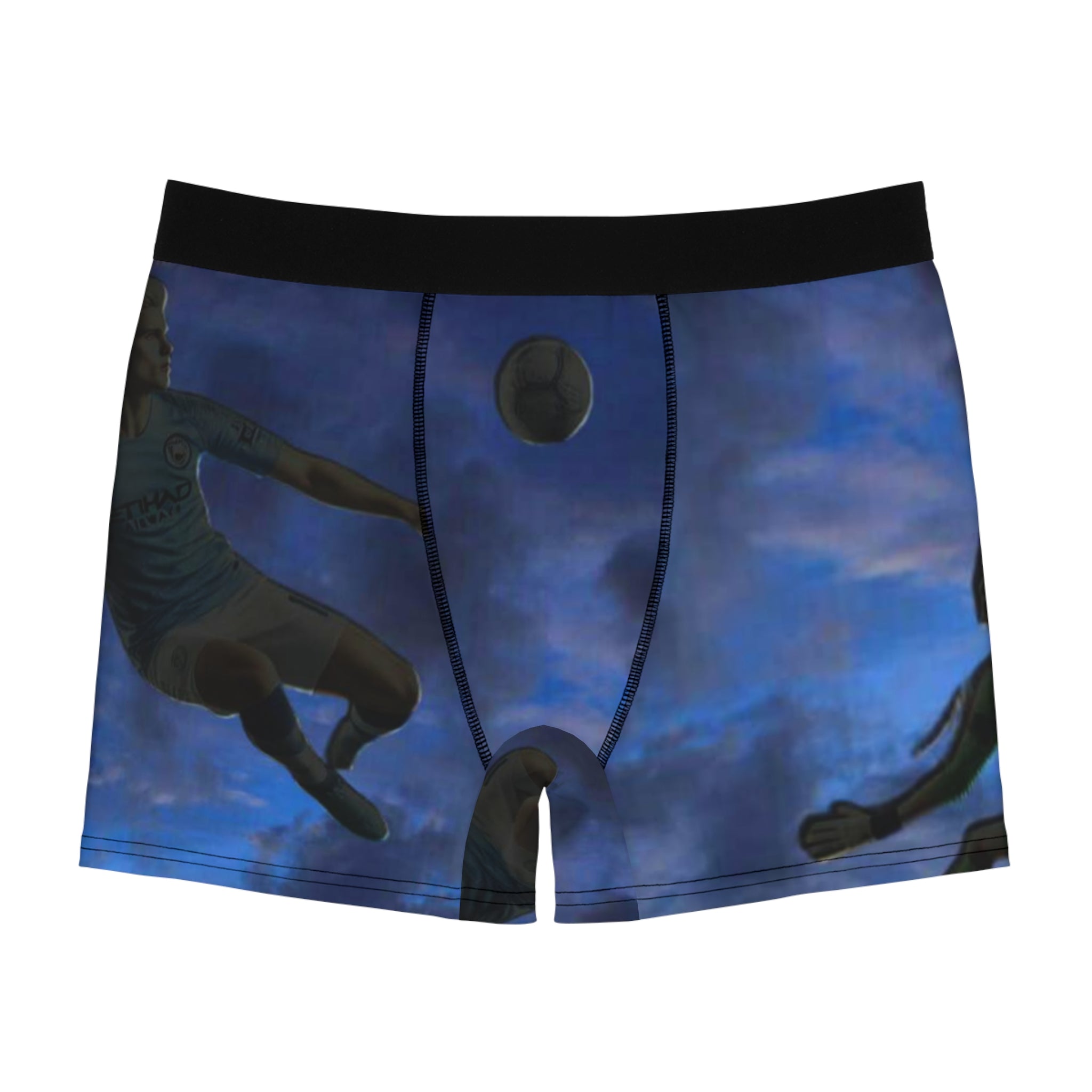 Night blue boxer briefs matching the colors of the twilight sky.