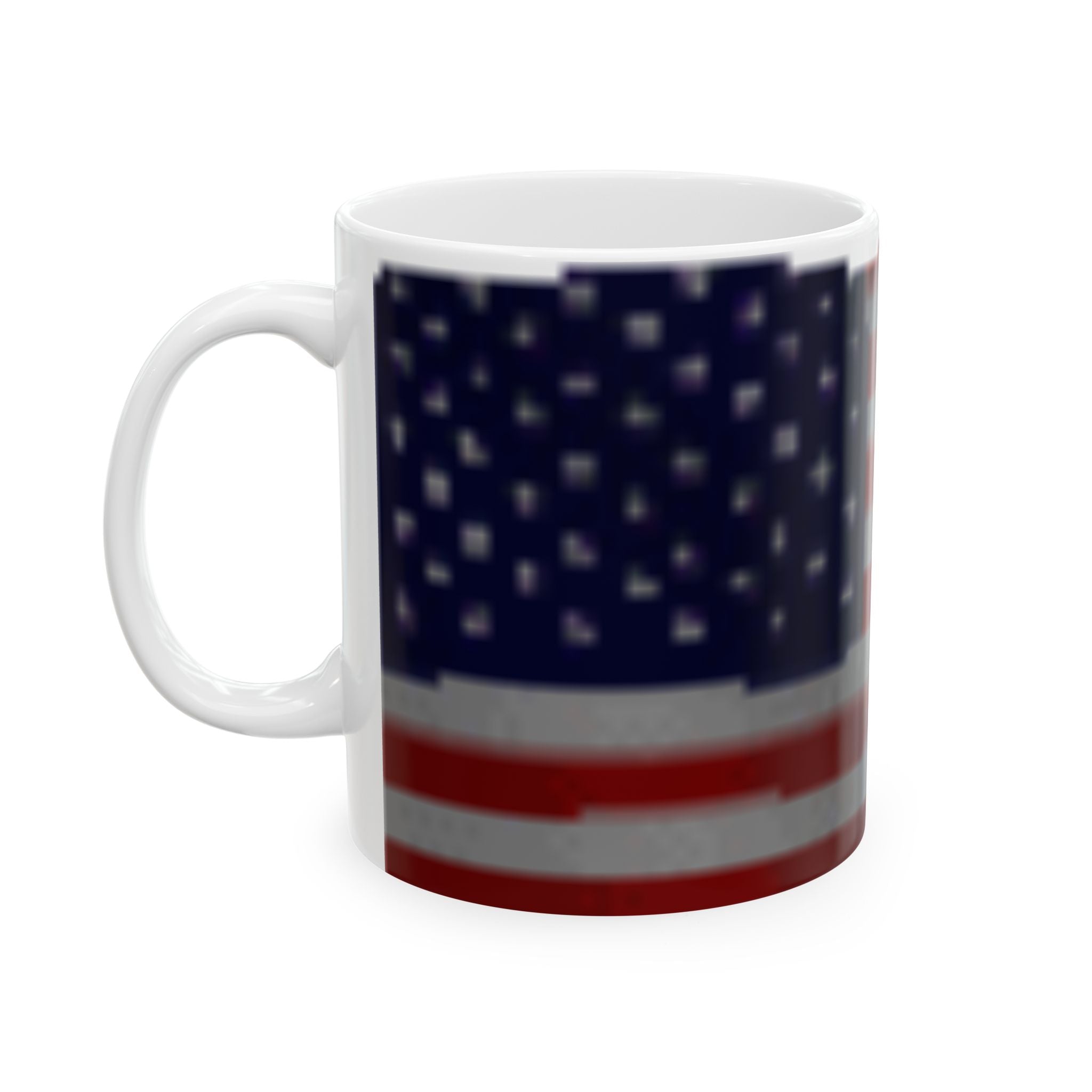 American Flag Ceramic Mug — USA Stars & Stripes Coffee Cup (11oz, 15oz)