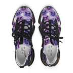 Purple Cheshire Cat Mesh Sneakers — Women's Novelty Athletic Shoes