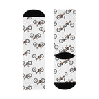 Bicycle Pattern Cushioned Crew Socks — Cozy Cycling Gift