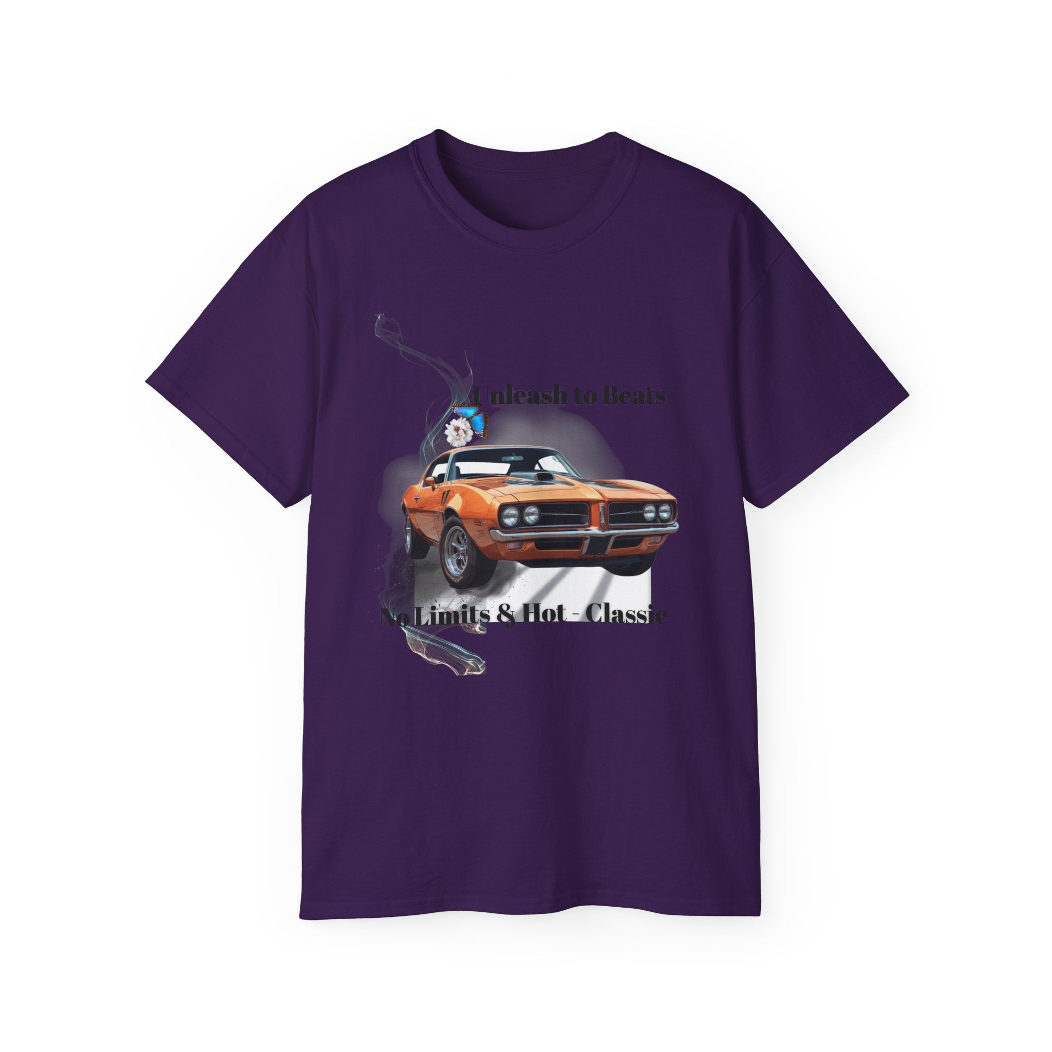 Classic Muscle Car T-Shirt — "No Limits & Hot-Classic" Graphic Tee