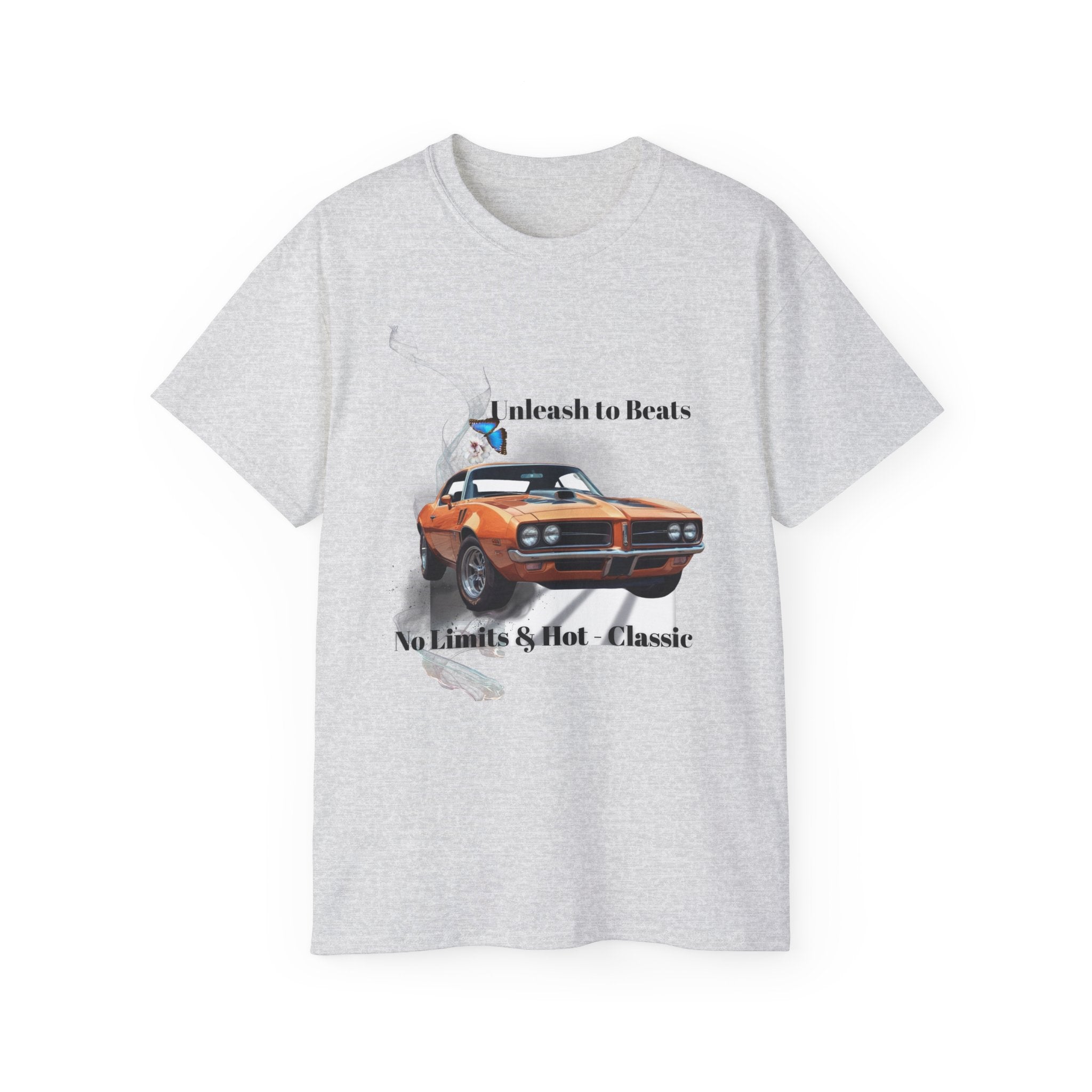 Classic Muscle Car T-Shirt — "No Limits & Hot-Classic" Graphic Tee