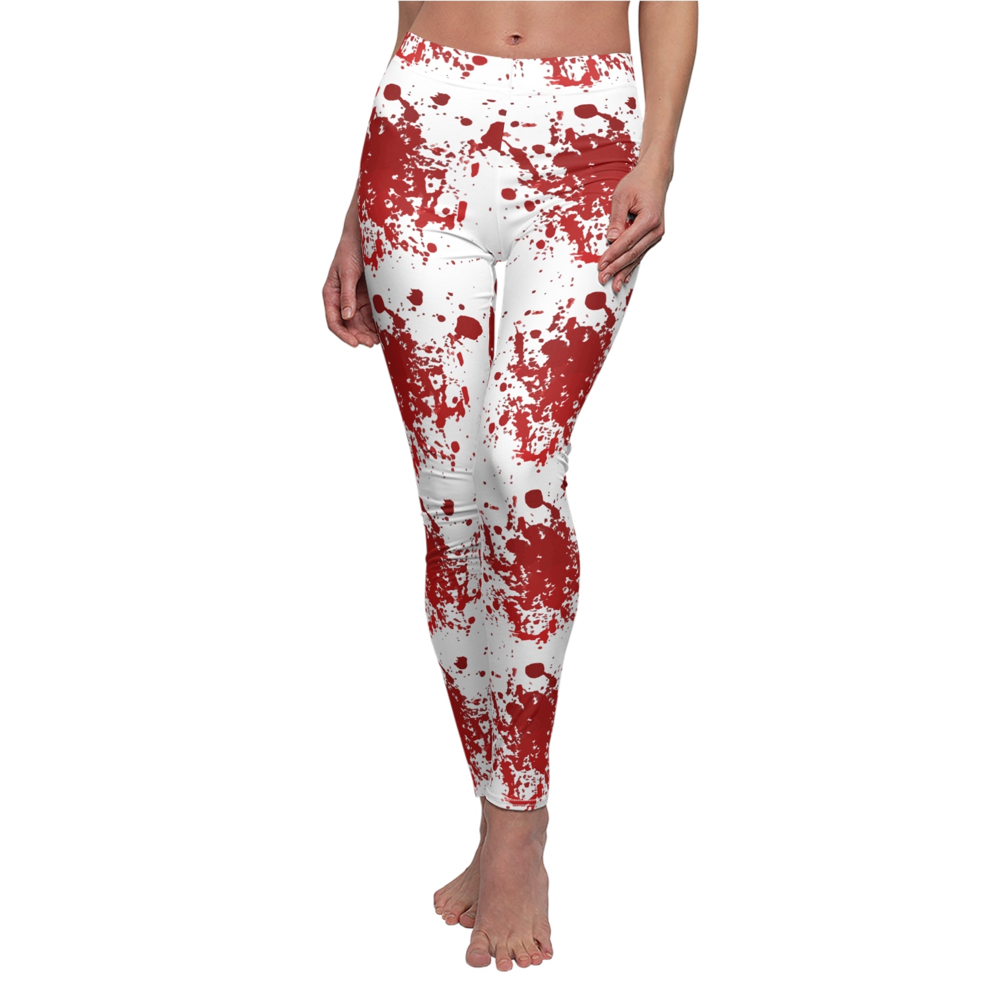 Blood Splatter Leggings — Halloween Red Splatter Women’s Leggings