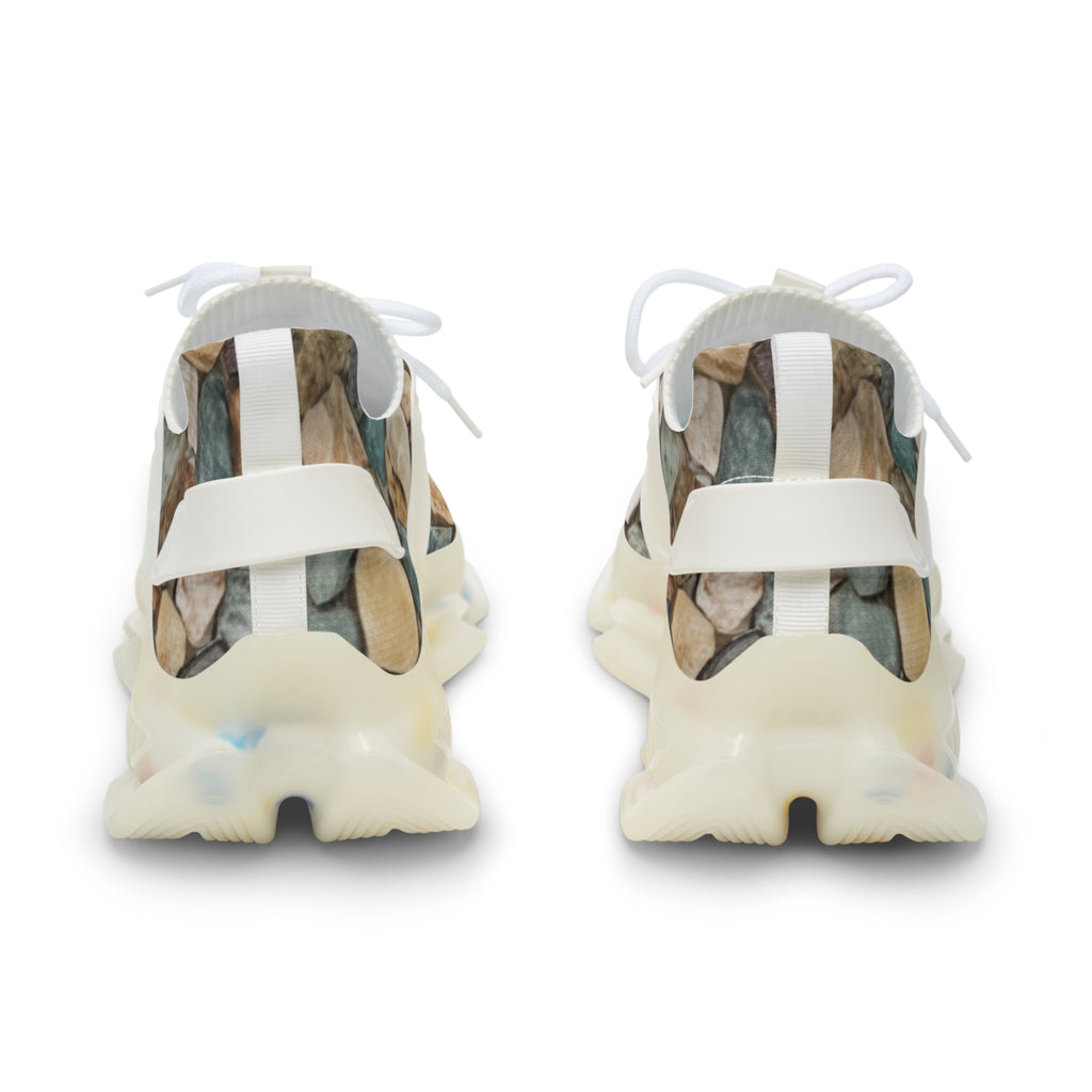 Mesh Sneakers — Pink Agate Swirl Athletic Shoes