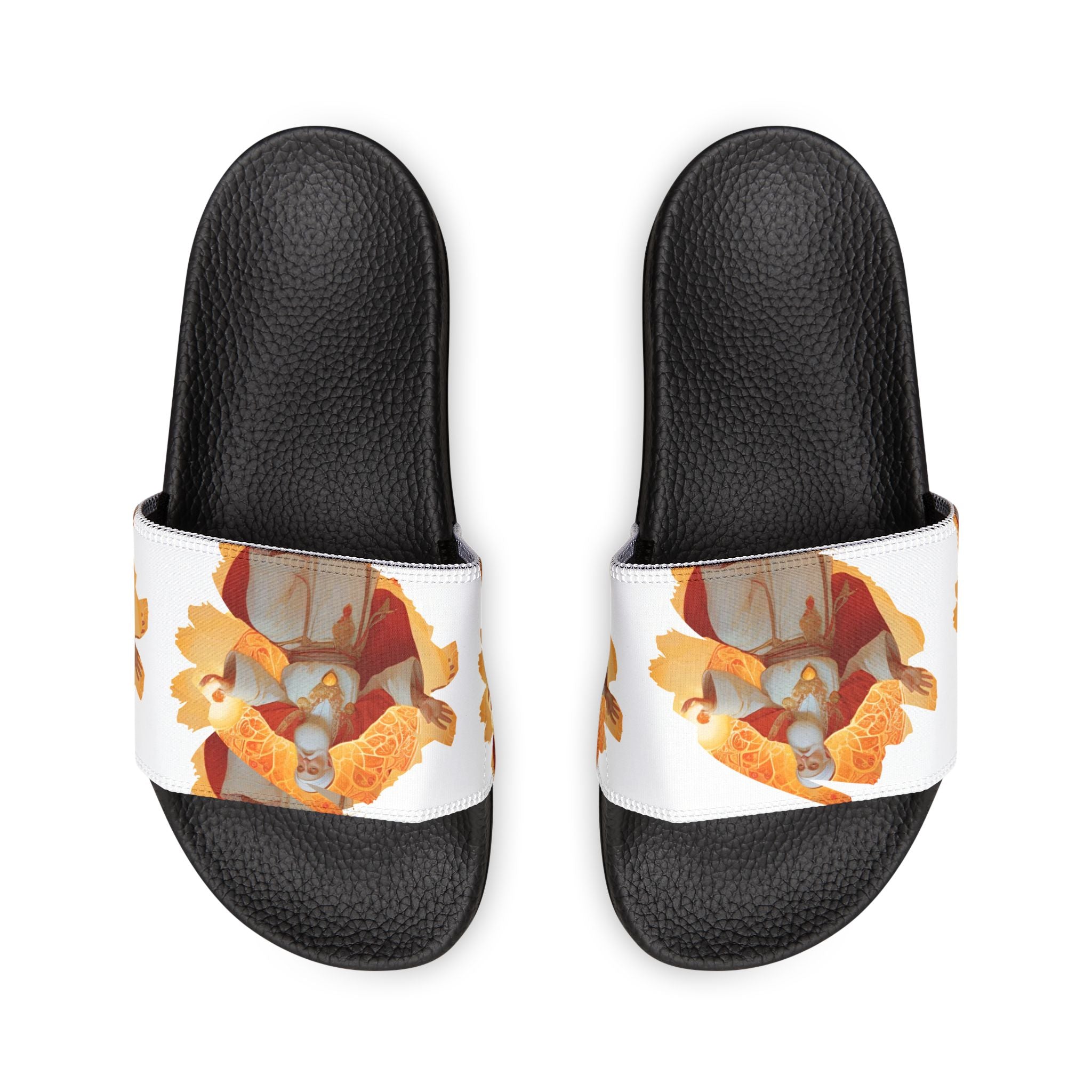 Ganesha Graphic Slide Sandals — Women's Removable‑Strap Hindu Devotional Slides