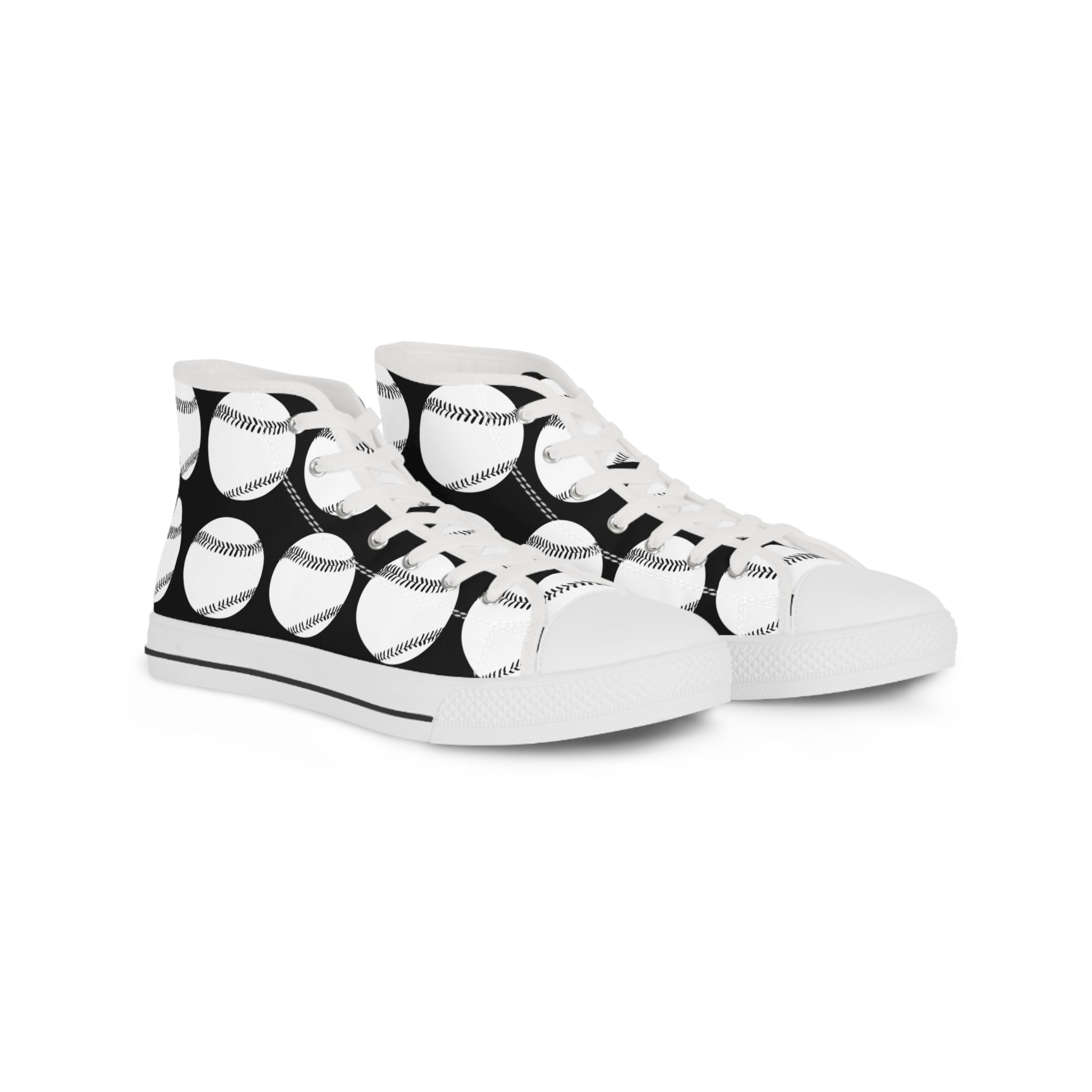 Black and white shoes standing under a kak lamp.