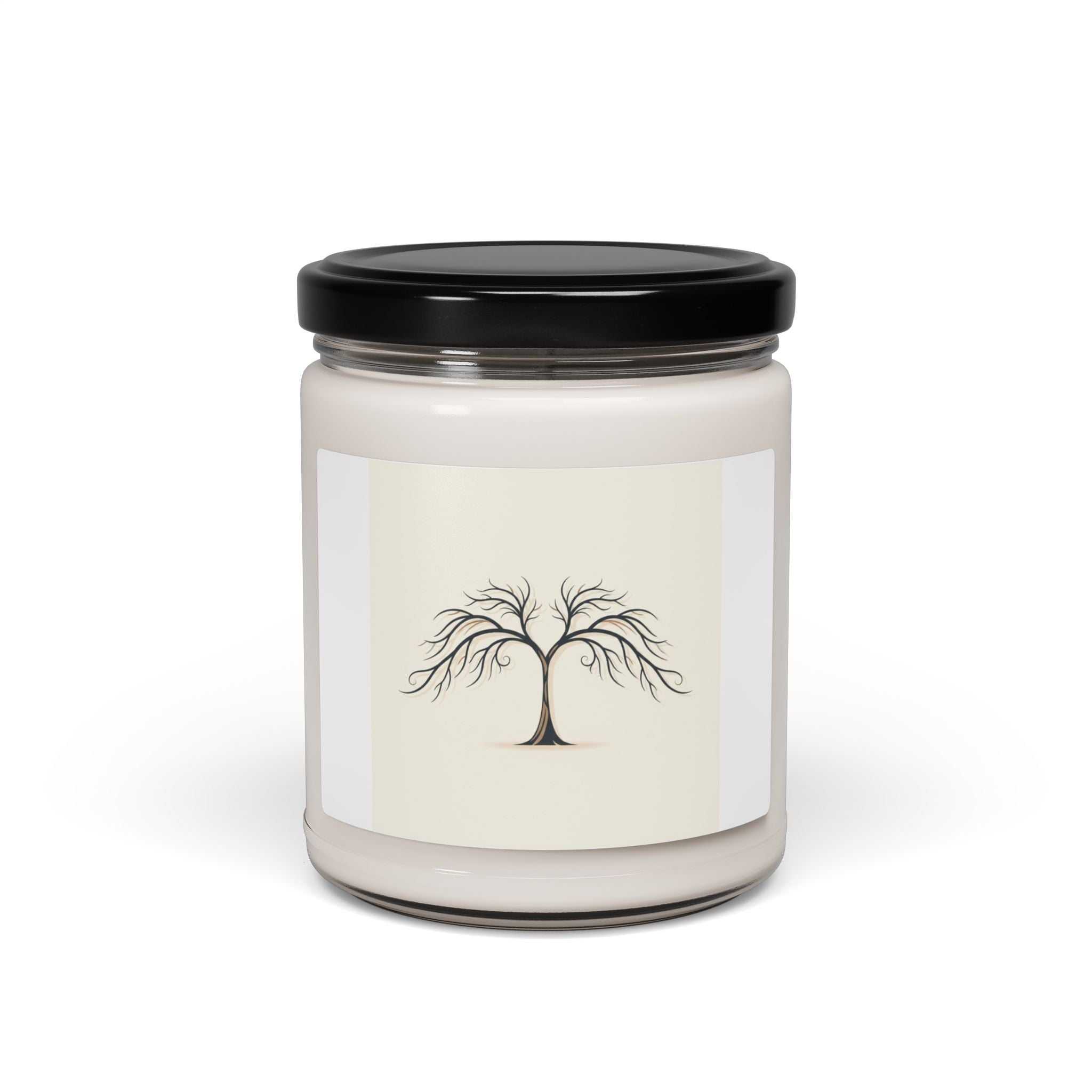 Minimal Tree Illustration Candle | Nature Symbols for Coping, Soy 9oz