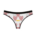Heart Pattern Women’s Thong — “This Is Pure Gold” Valentine Lingerie