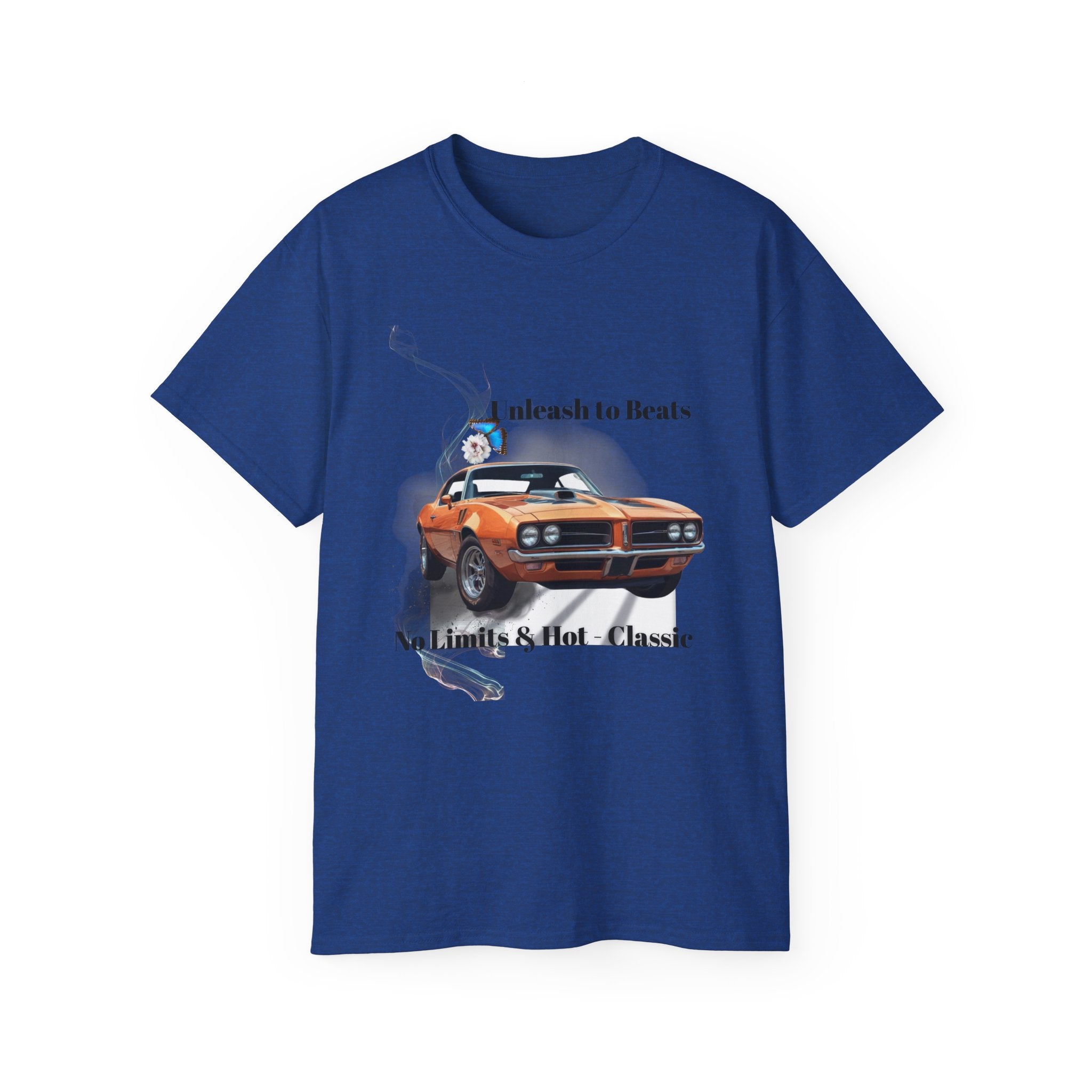 Classic Muscle Car T-Shirt — "No Limits & Hot-Classic" Graphic Tee