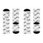 Bicycle Pattern Cushioned Crew Socks — Cozy Cycling Gift
