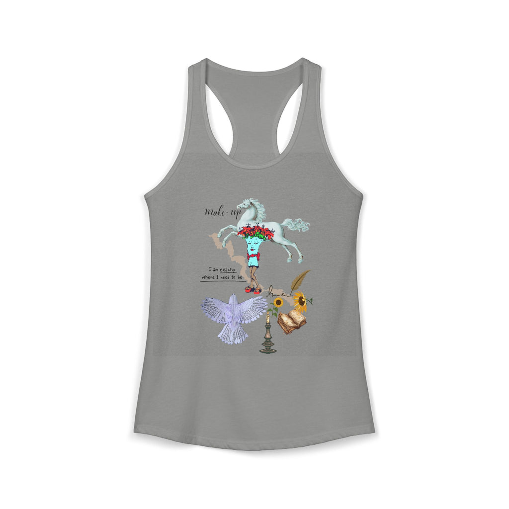 Destiny in Time Racerback Tank — Women's Text Graphic Tank Top