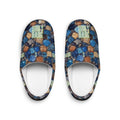 Gemstone Pattern Women’s Indoor Slippers — Cozy Blue & Copper Mosaic