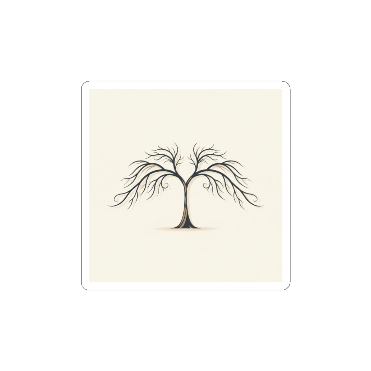 Minimal Tree Sticker | Nature Vibes Decal, Forest Symbols