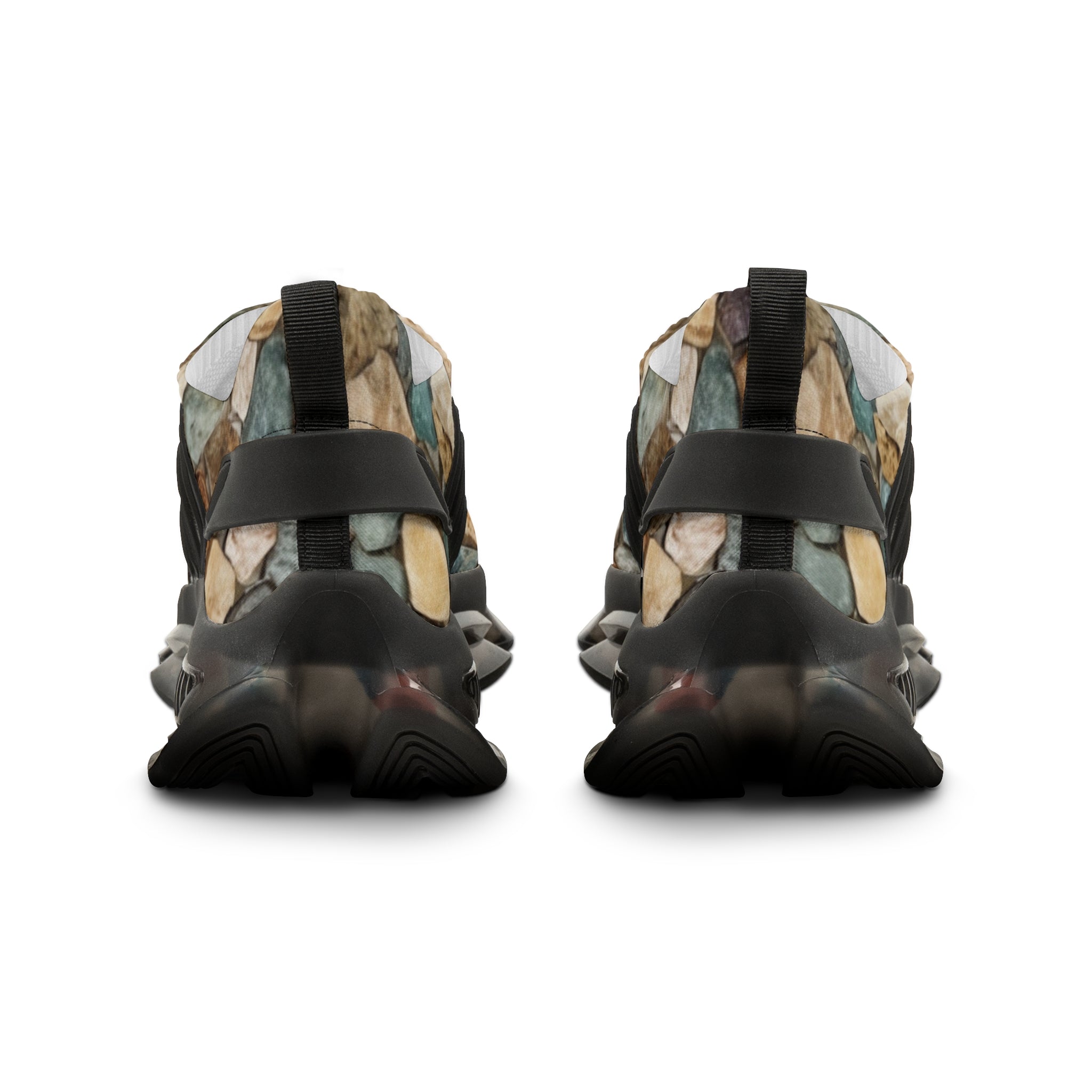 Mesh Sneakers — Pink Agate Swirl Athletic Shoes