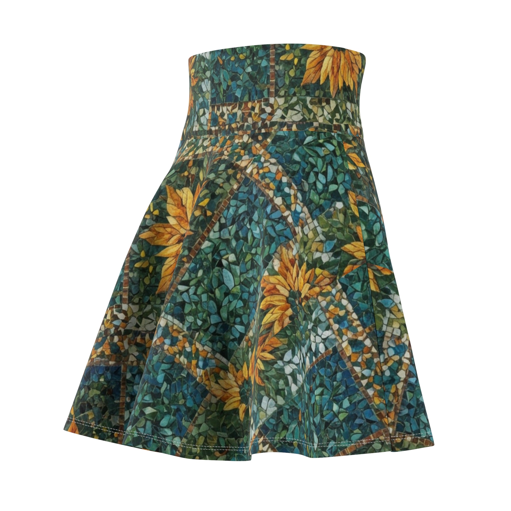 A flowing, rippling skater skirt form that ripples and opens while in motion.