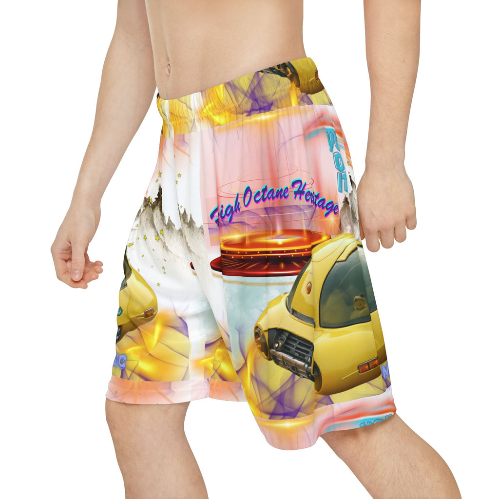 Sleepy Traveler" — Alien Spaceship AOP Shorts