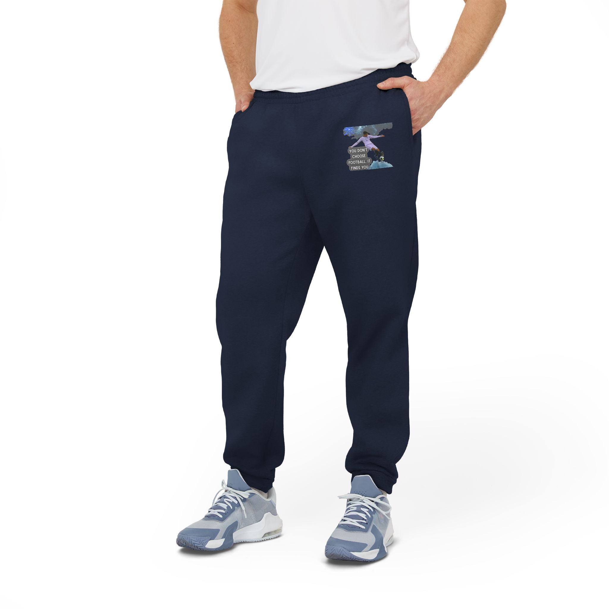 Adidas Fleece Joggers — Navy Comfortable Athletic Sweatpants