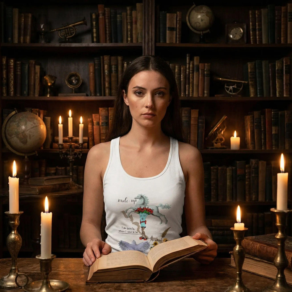 Destiny in Time Racerback Tank — Women's Text Graphic Tank Top