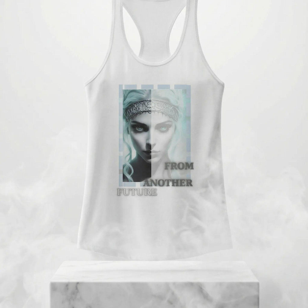 Extreme close-up of the graphic print on the white cotton fabric. Showin