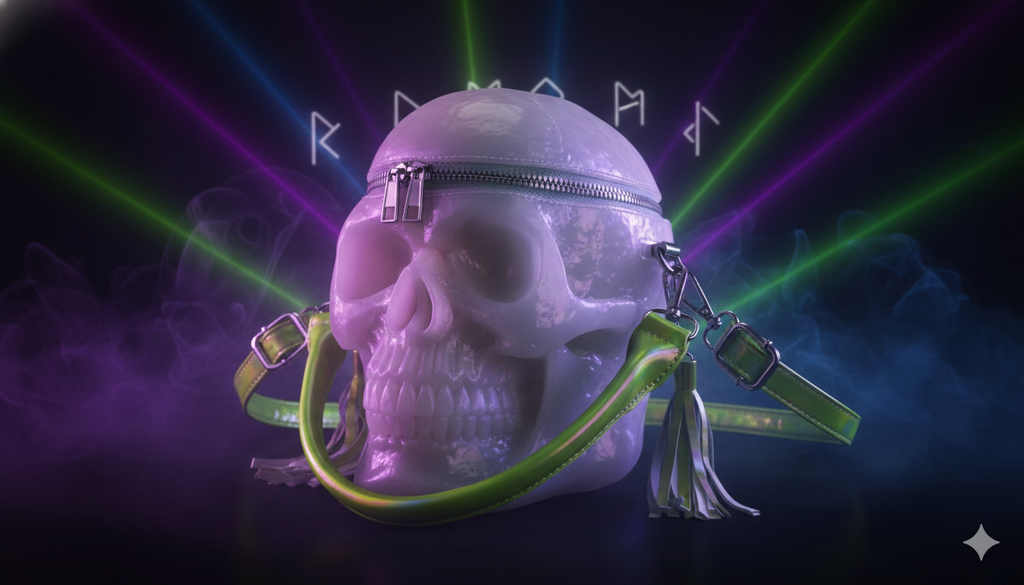 3D Bags Skull Gel Cross Body Handle Bag Glow-in-the-dark Mini Shoulder Handbag