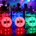 3 Flashing Modes LED Bottle Coaster Lights for Bar Decor