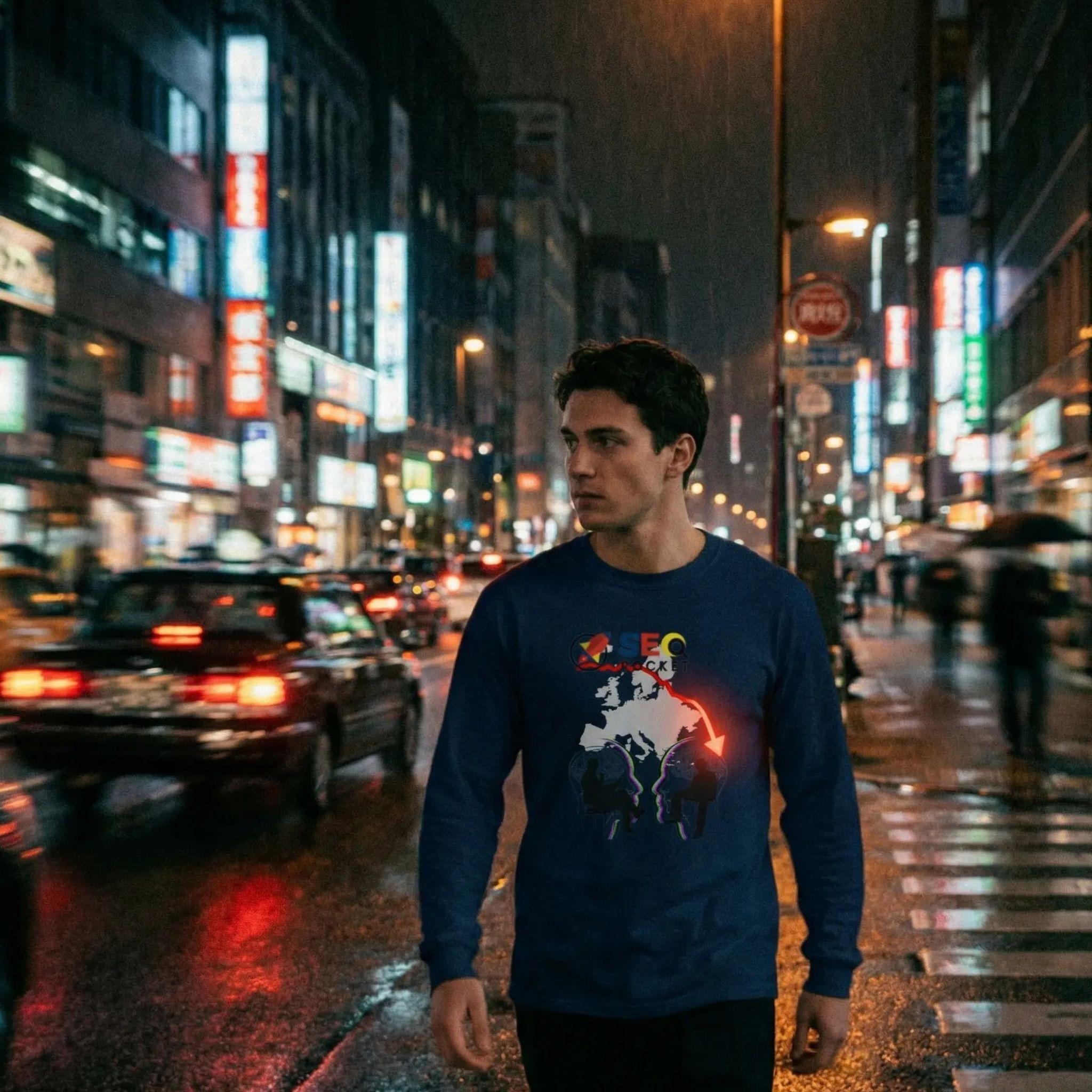 Garment-Dyed Long Sleeve T-Shirt — SEO Optimize Graphic